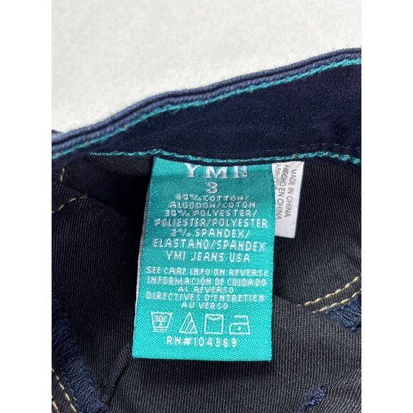 YMI WannaBettaButt Skinny Jeans Size 3 Dark Wash Blue Denim - Picture 5 of 5